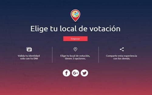 ONPE habilitó aplicativo para elegir local de votación